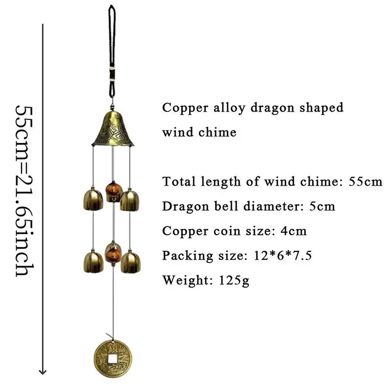 Yard Garden Ideal Home Outdoor Decorati 6 Copper Bells Metal Wind Qme