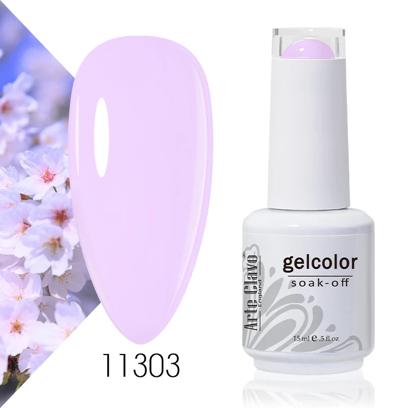 Arte Clavo Solid Gel Nail Polish Rainbow Summer Varnish Soak Off