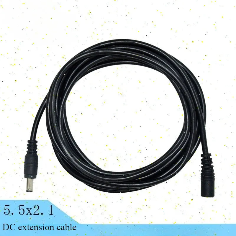 5pcs Copper monitoring power extension cord DC power cord 1/1.5/2/3/5 meter DC public bus DC5.5 * 2.1 Qme