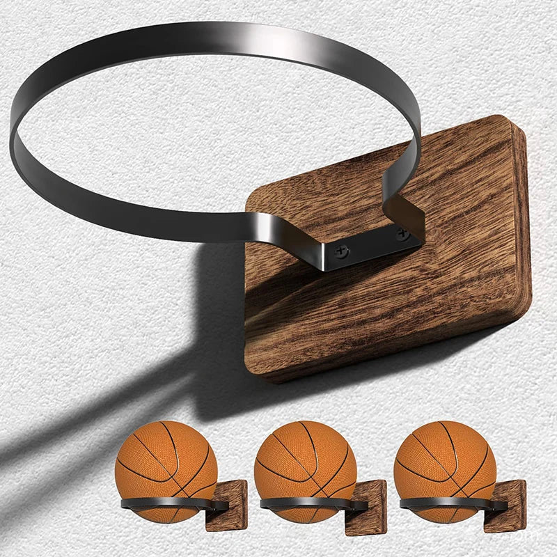 Metal Ball Display Stand Soccer Wall Mount Rack Storage Organizer Qme