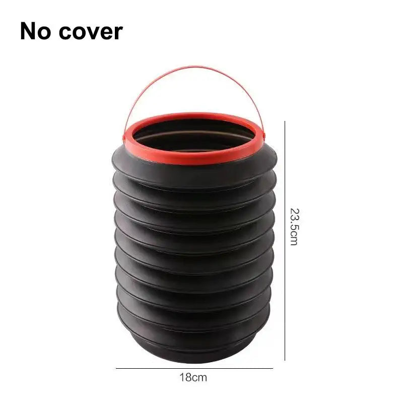 Foldable Car Multifunctional Telescopic Waste Bins Storage Bucket Lid Qme A1
