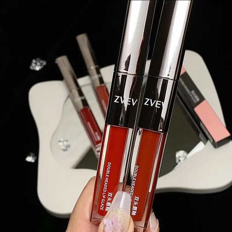 Double-ended Moisturizing Mirror-effect Lip Gloss Suitable Daily Qme