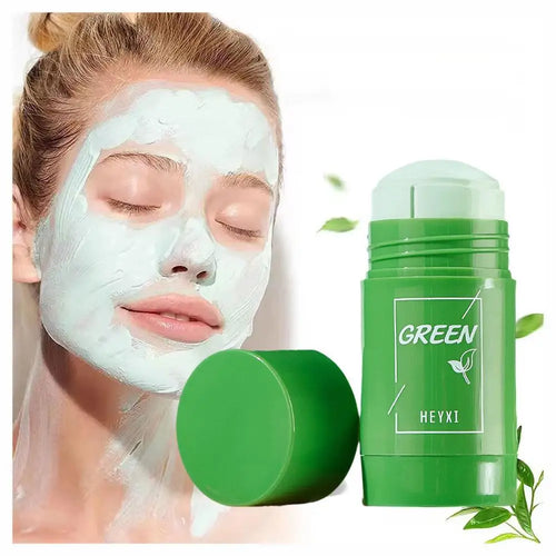 1/3PCS Green Tea Clay Stick For Face, Green Smear Acne Shrink Blackhead Green Tea Extract Facial Mask Pore Cleansing Qme