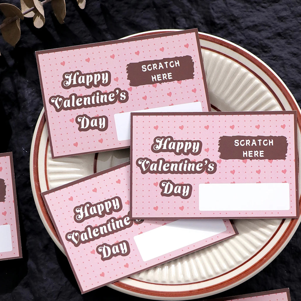 2Pcs/10Pcs/20Pcs Scratch-Off Love Coupons Couple Scratch Off Cards Valentine's Day Wedding Anniversary Creative Gifts Qme