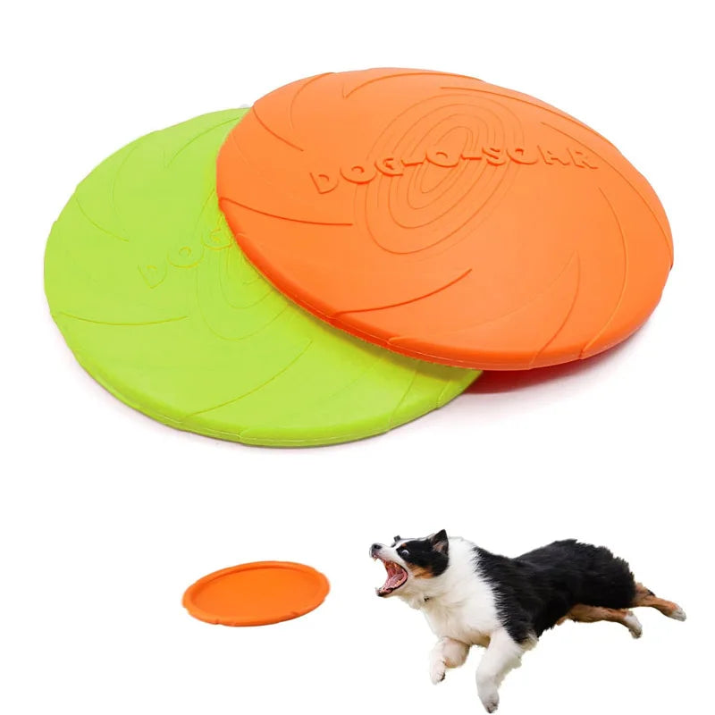 Pack dog frisbee, durable pet interactive toy rubber, suitable for outdoor training of medium-sized and large dogs Qme