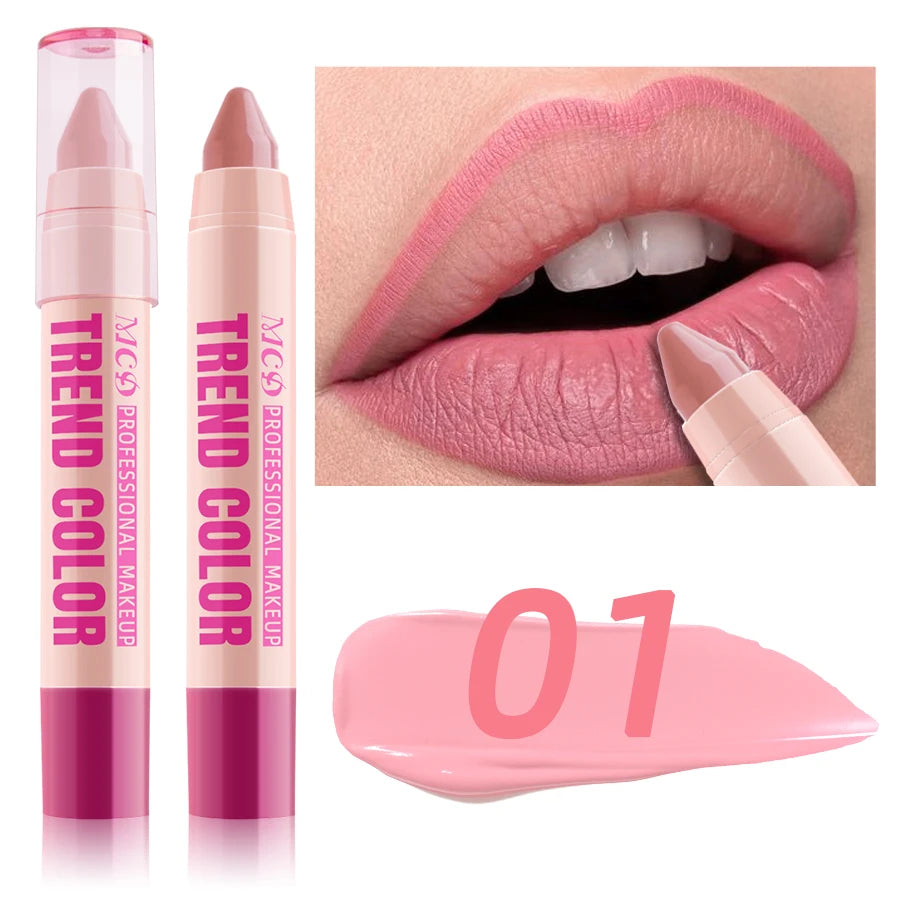Moisturizing 12 Lipliner Pen Waterproof Plumping Stain Lipstick Qme 01