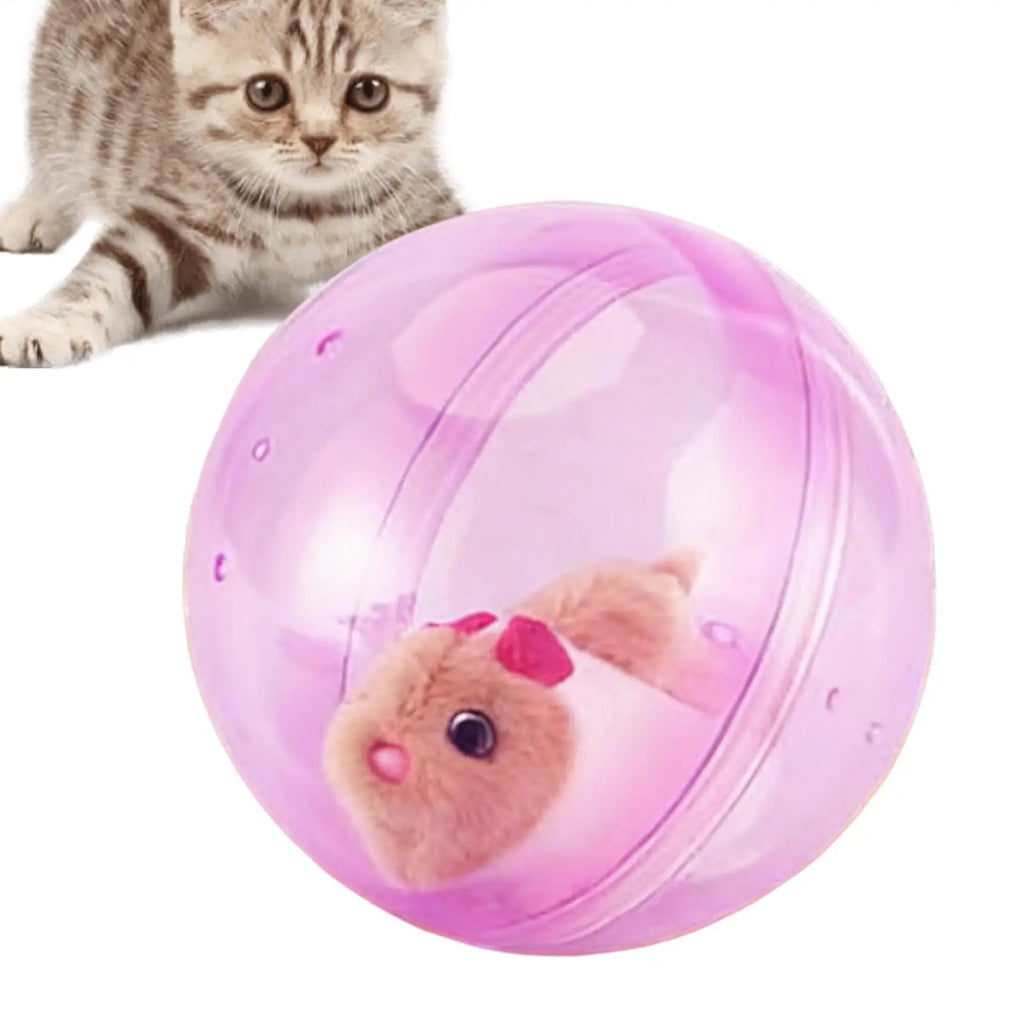 Interactive Plush Toys Automatic Rolling Ball Hamster Realistic Electric Pet for Cat Dog Bunny Child Girl Boy House Playroom Qme