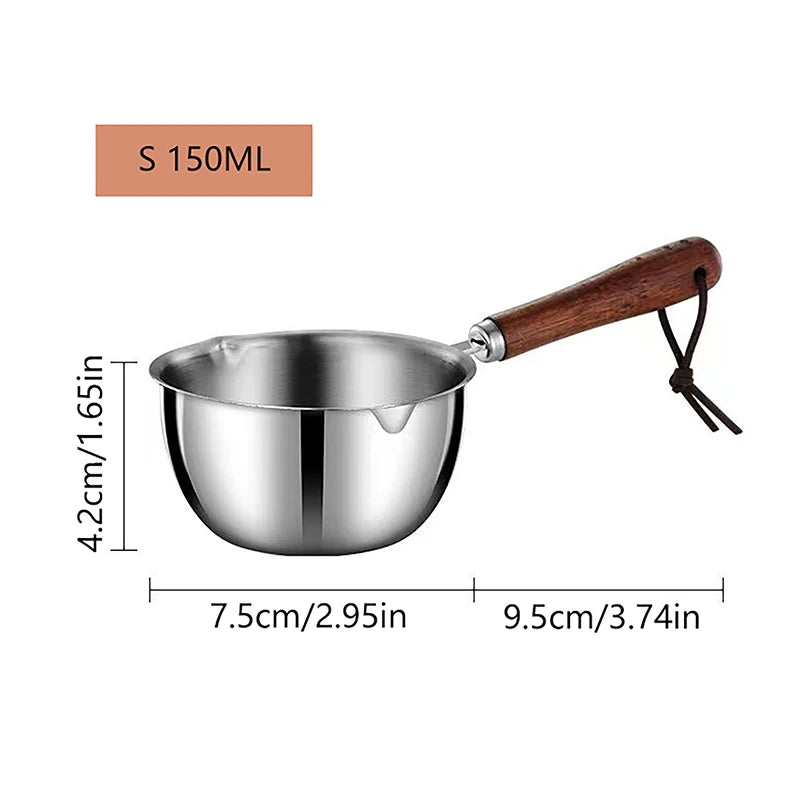 Long Handle Wax Melting Pot Stainless Steel Diy Scented Candle Soap Chocolate Butter Handmade Soap Jug Heated Coffee Milk Qme S