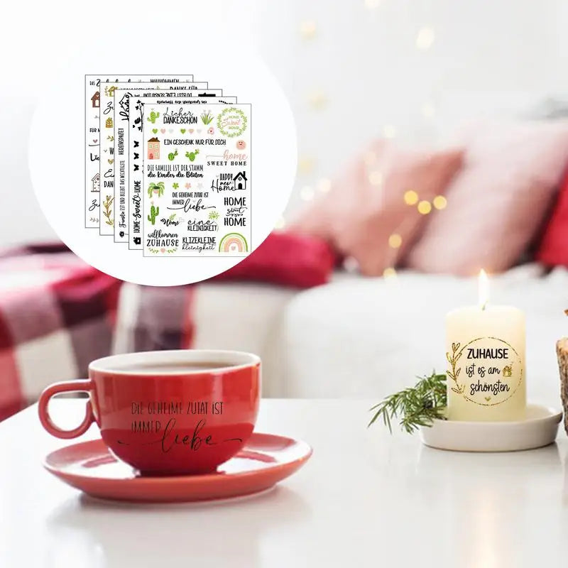 Christmas Window Sticker Positive Word Stickers Crafts Scrapbooking Qme