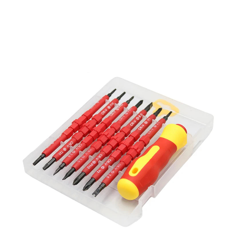 Electrician Repair Tools 1000V Changeable Insulated Screwdrivers Qme 14 IN 1 Set