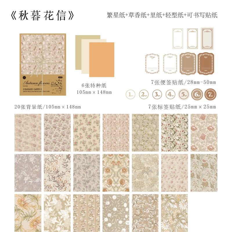 40pcs/pack Kawaii Scrapbooking Material Set Sticker Aesthetic DIY Scrapbooking Supplies Photo Album Decor Stationery Qme 4