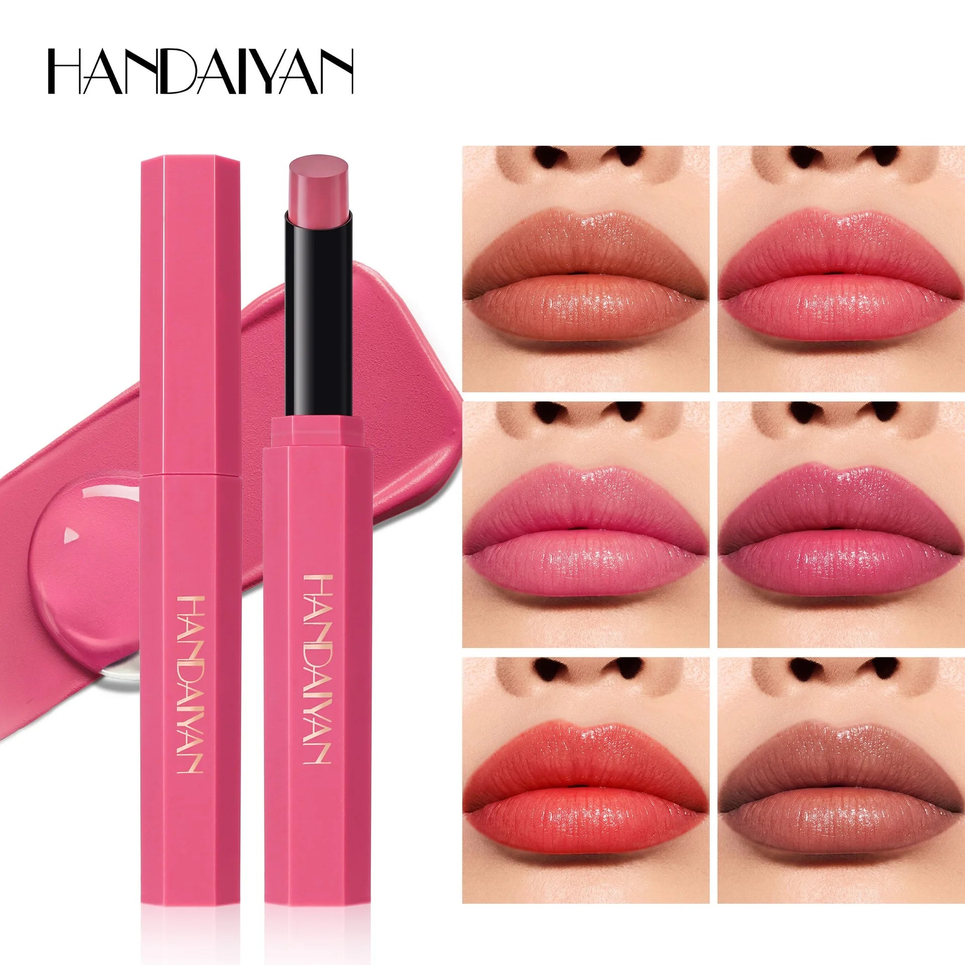 Sparkling Grapefruit Lipstick Non Fading Waterproof Long Lasting Moisturizing LipGloss Creamy Smooth Highly Pigmented Lip Makeup Qme