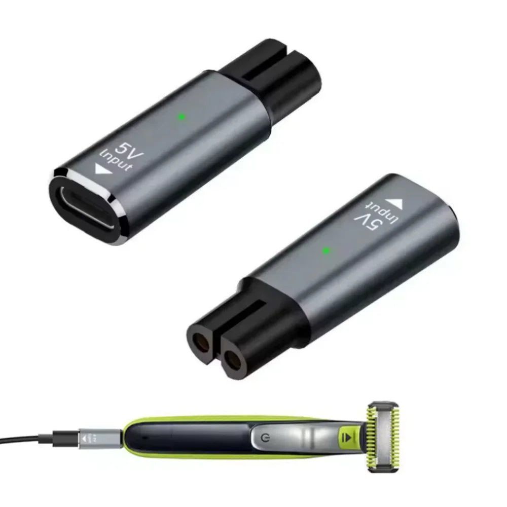 5V Type-C USB Shaver Charger Adapter Portable Beard Trimmer Power for Philips BT3238/15、QP2724、BT3230、MG7910、QP1424/70、S3243/91 Qme