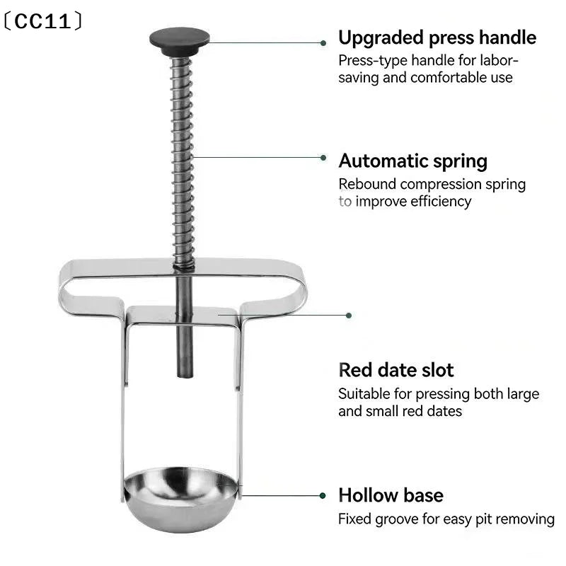 Stainless Steel Jujube Pit Remover Household Hawthorn Core Extractor Qme