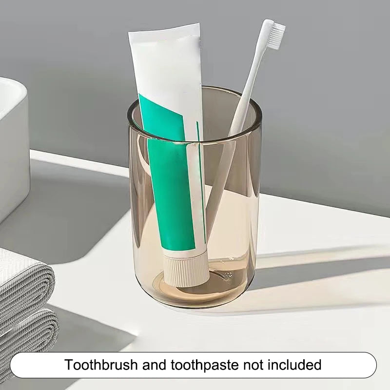 Couple Solid Color Transparent Mouthwash Cup Large Capacity Nordic Style Toothbrush Cup Transparent Mouthwash Plastic Cup Qme A4