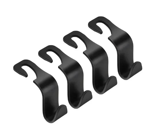 4/2/1Pack Hooks for Bags Car Clips Front Seat Headrest Organizer Holder Auto Fastener Hangers Car Storage Interior Accessories Qme 4pcs Black