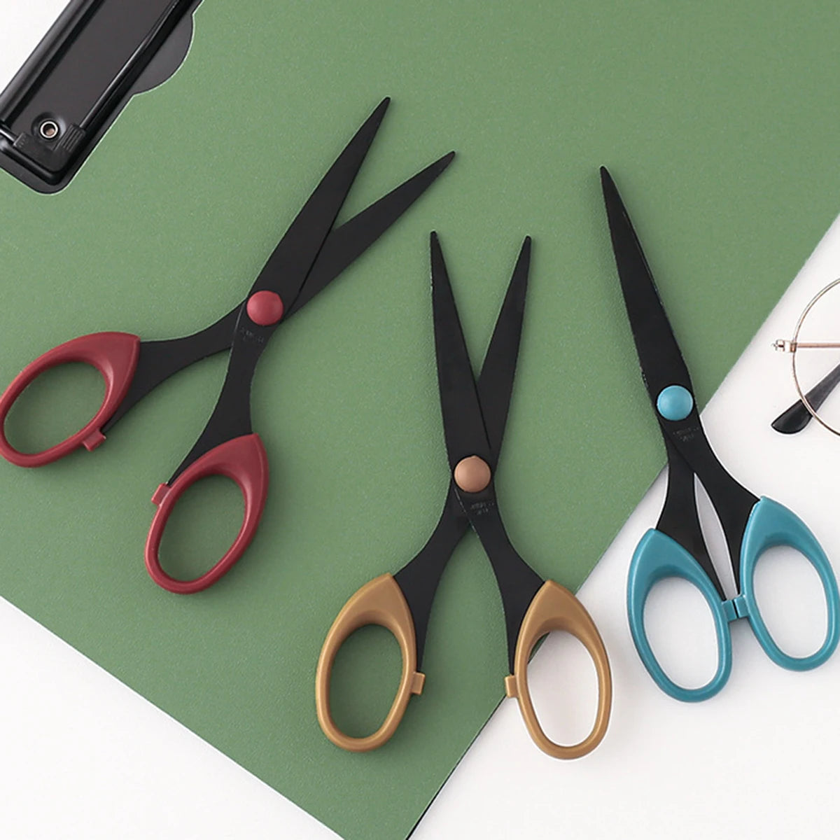 1 pc/set Stainless Steel Ultra Sharp Blades and Comfort Grip Handles Scissors - For Office, Home, School, Sewing, And Crafts Qme