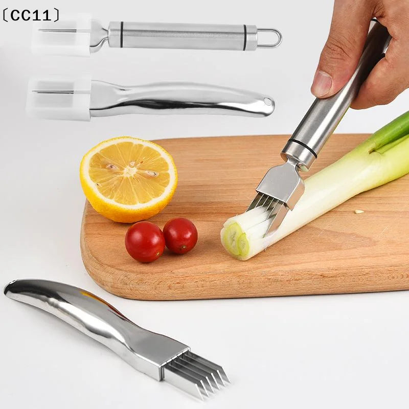 Kitchen Shred Silk Knife Stainless Steel Chopped Green Onion Curved Qme