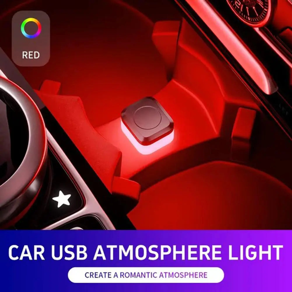 New Universal USB Car Interior Ambient Atmosphere Light LED Signal Lights Auto Reading Lamp Decorations Car Interior Accessories Qme