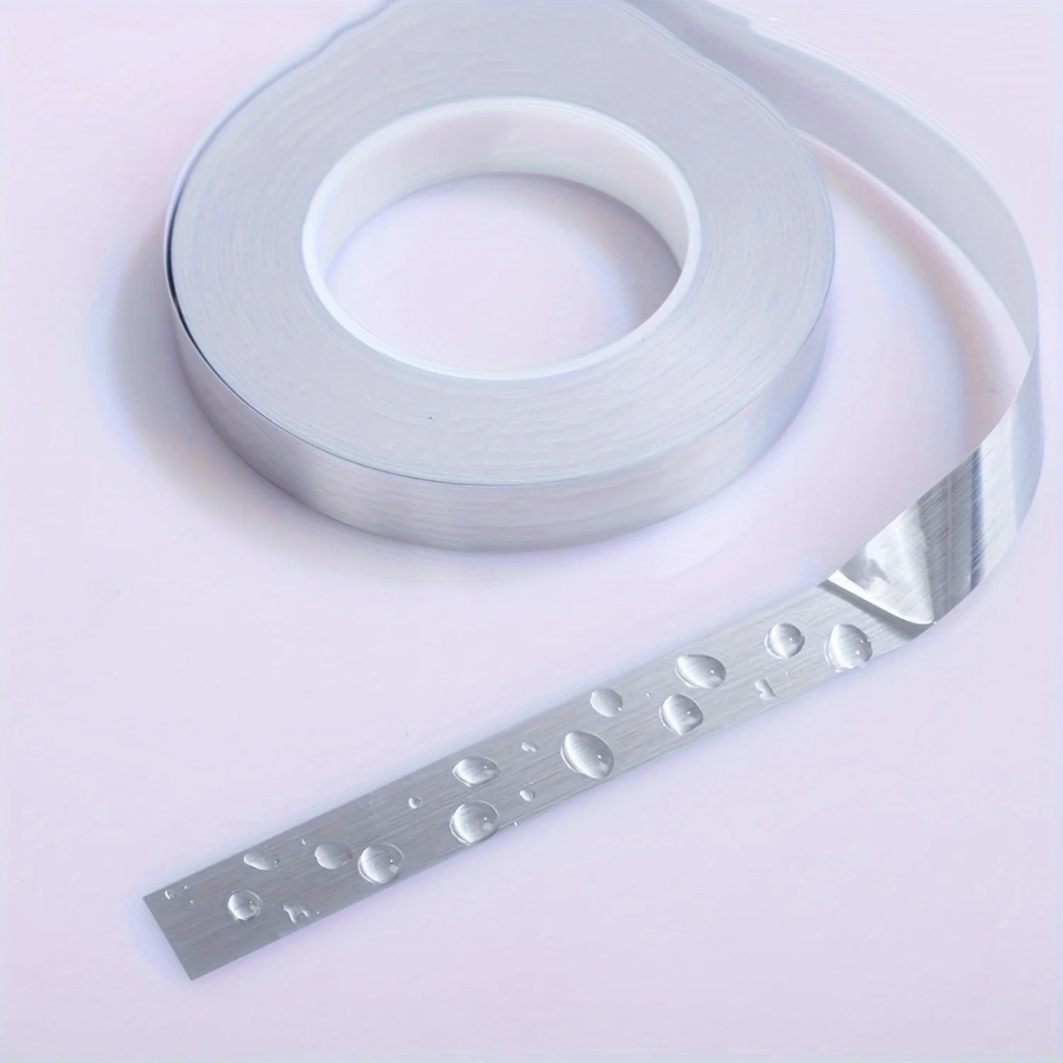 Silver Foil Adhesive Tape for Arts & Crafts, Waterproof and Anti-Mildew Tile Gap Sealing Strip DIY Ceramics Seam Line Ribbon Qme