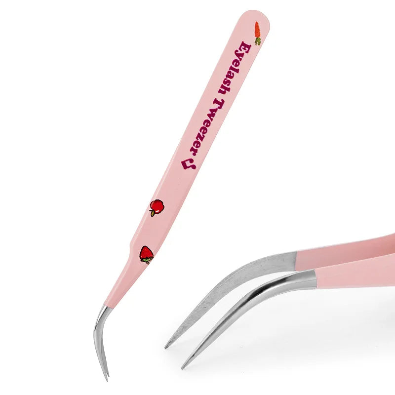 6 Types False Eyelash Tweezers Stainless Steel Anti-static Pincet Qme D China Mainland