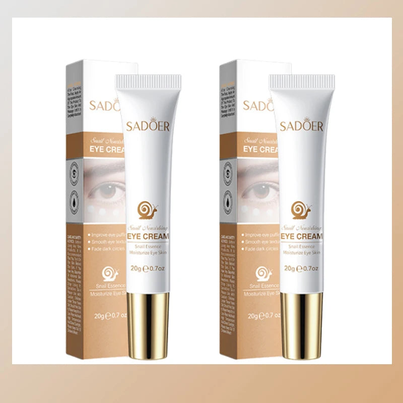 Snail Eye Cream Faded Wrinkle Dark Circles Under The Eyes Reduce Eye Bags Moisturizing Anti-Aging Eyes Skin Care Products Qme 2pc