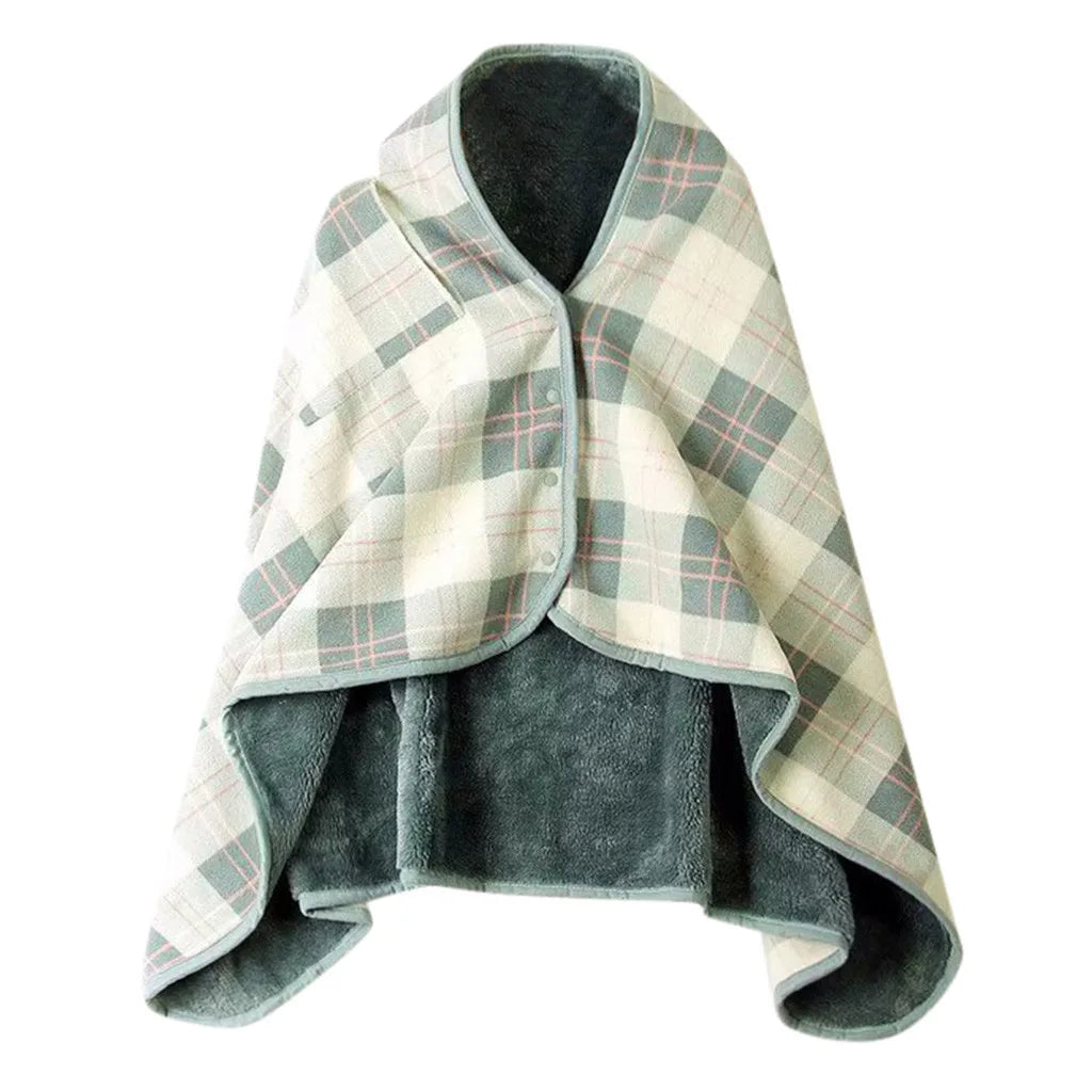 Multifunction Warm Blanket Shawl Plaid Lady Multifunction Wrap Winter Doublelayer Tartan Scarf Home Textiles Minds Blanket Qme G