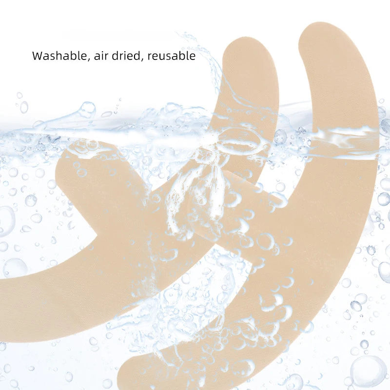 Reusable Silicon Gel Invisible Stickers Circular Arc Chest Concealer Qme