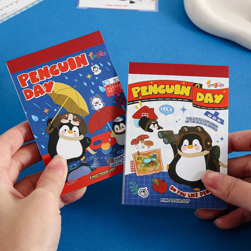 TIANZI 60/240 Pcs Penguin Theme Loose Leaf Decorative Paper Notes Memo Message To-Do List Office Stationery Supplies Qme CD