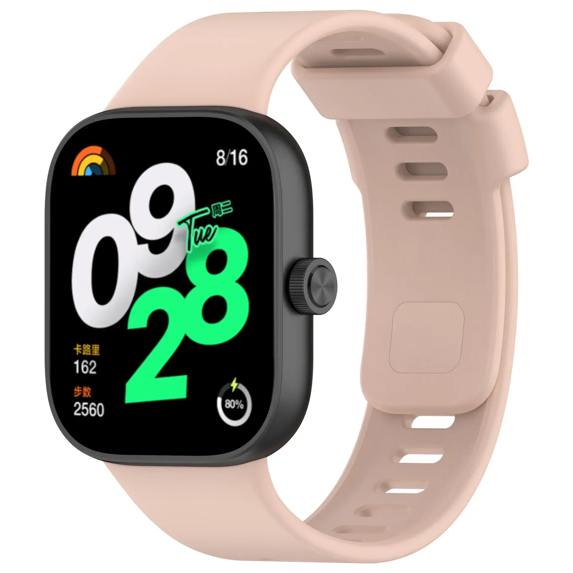 Original Silicone Strap For Redmi watch 4 SmartWatch WristBand For Redmi watch 4 Bracelet Band Watchband Sport Accessories Qme Pink for Xiaomi Mi Band 8