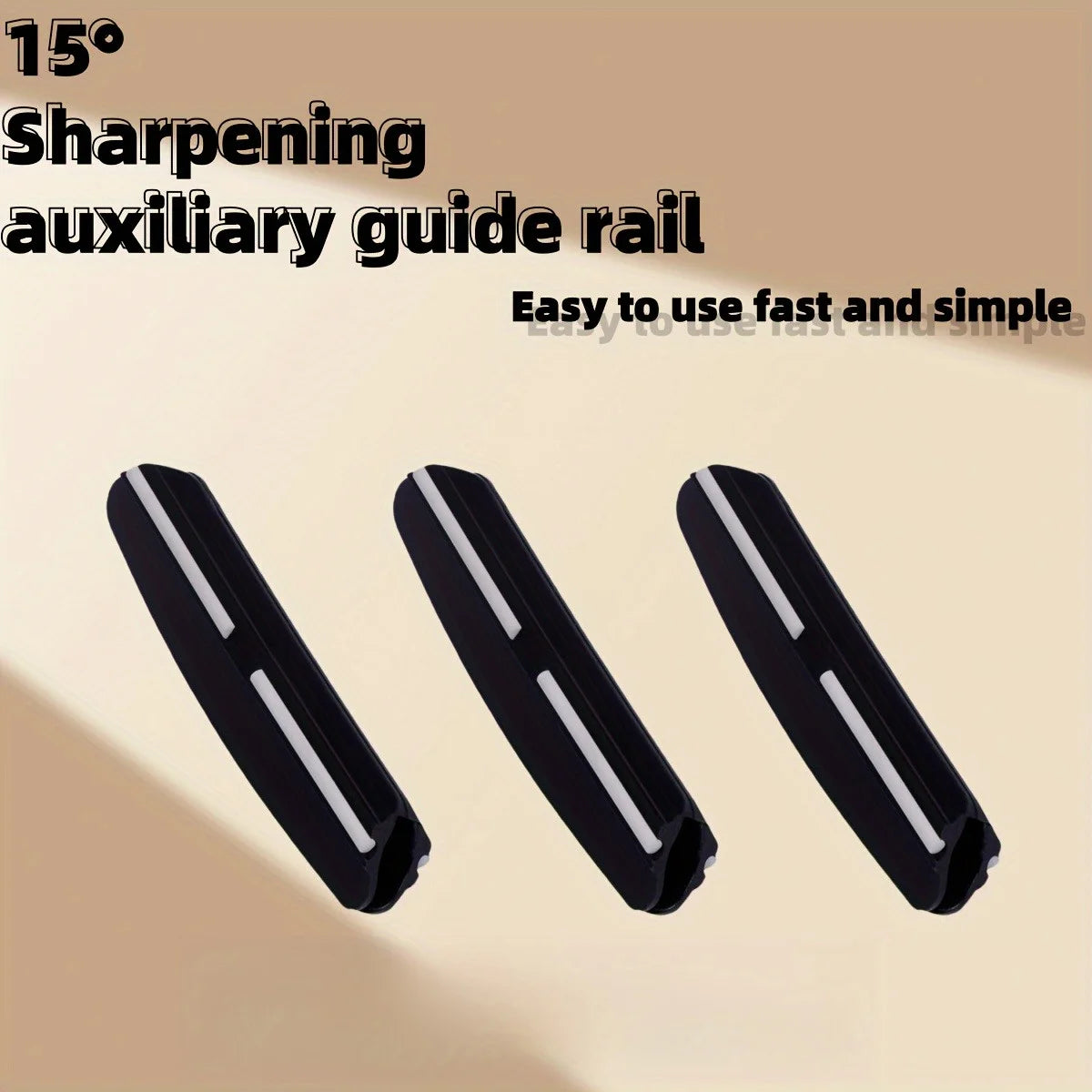 Professional 15° Quick Sharpening Stone, Angle Guide, Easy to Maintain 15° Angle, Durable Material, Time-Saving Qme
