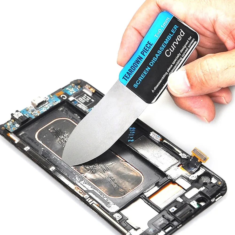 1/2/3Pcs Mobile Phone Curved LCD Screen Spudger Opening Pry Card Tools Stainless Steel Thin Flexible Mobile Phone Repair Tools Qme