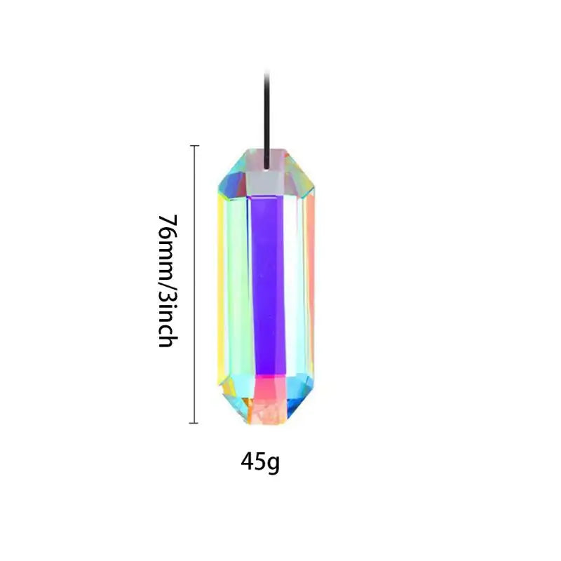 Sun Catcher Crystal Prism Wind Chime Long Pendant Indoor Garden Qme S