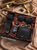 Gift Set Men's Wallet Belt Quartz Watch Sunglasses Gift Father's Day Men's Day Gift for Boyfriend Qme Bronze