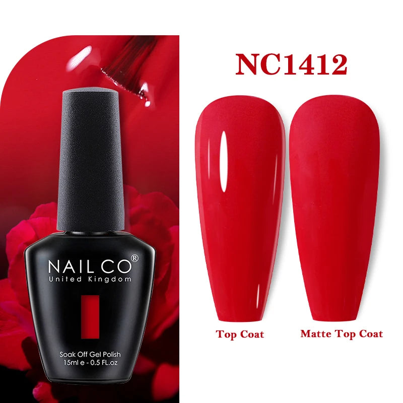 NAILCO Rubber Base Gel Polish Milky Pink Jelly White Beige 6Colors