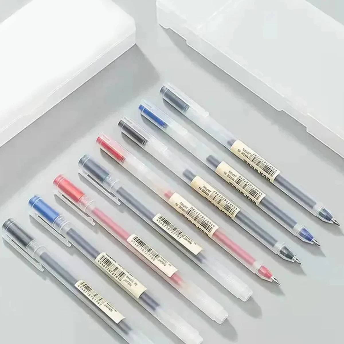 3-6Pcs/Set 0.38mm Kawaii MUJIs Gel Pen Black/Red/Blue Ink Gel Pen Office School Ballpoint Pen Writing Stationery Qme