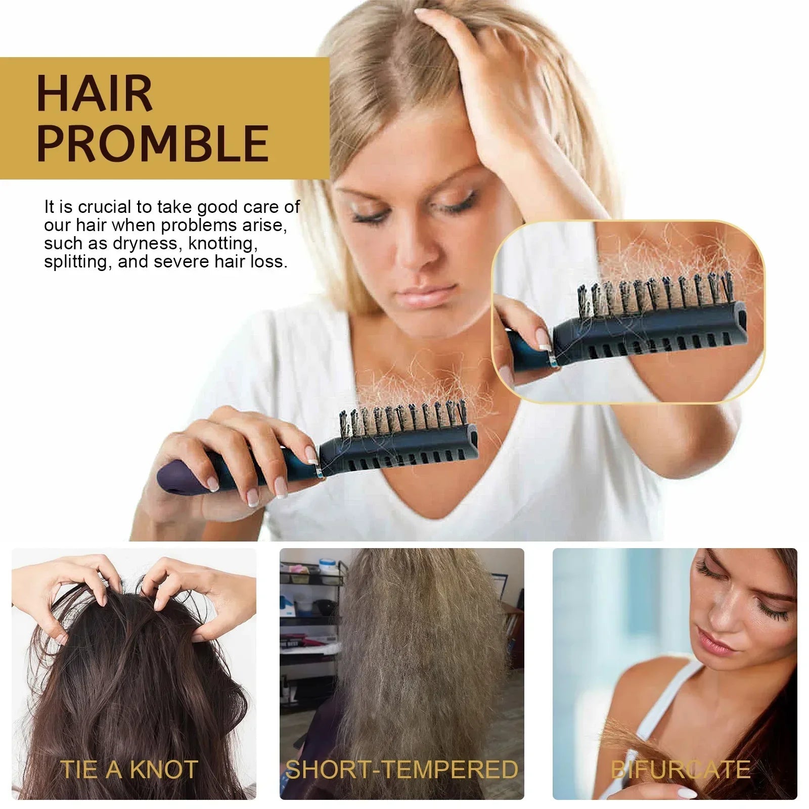 Hair Membrane Natural Repair Hair Mask Prevent Dryness Split Ends Repair Damage Frizz Tangles Soft Smooth Hair Care Products Qme