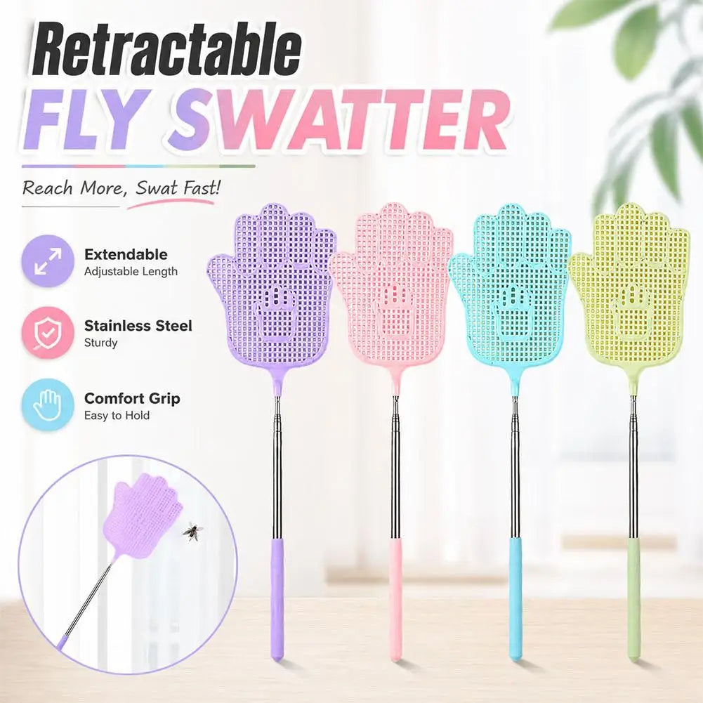 Funny Hand Shaped Fly Swatters Durable Telescopic Swatter Flyswatter Qme