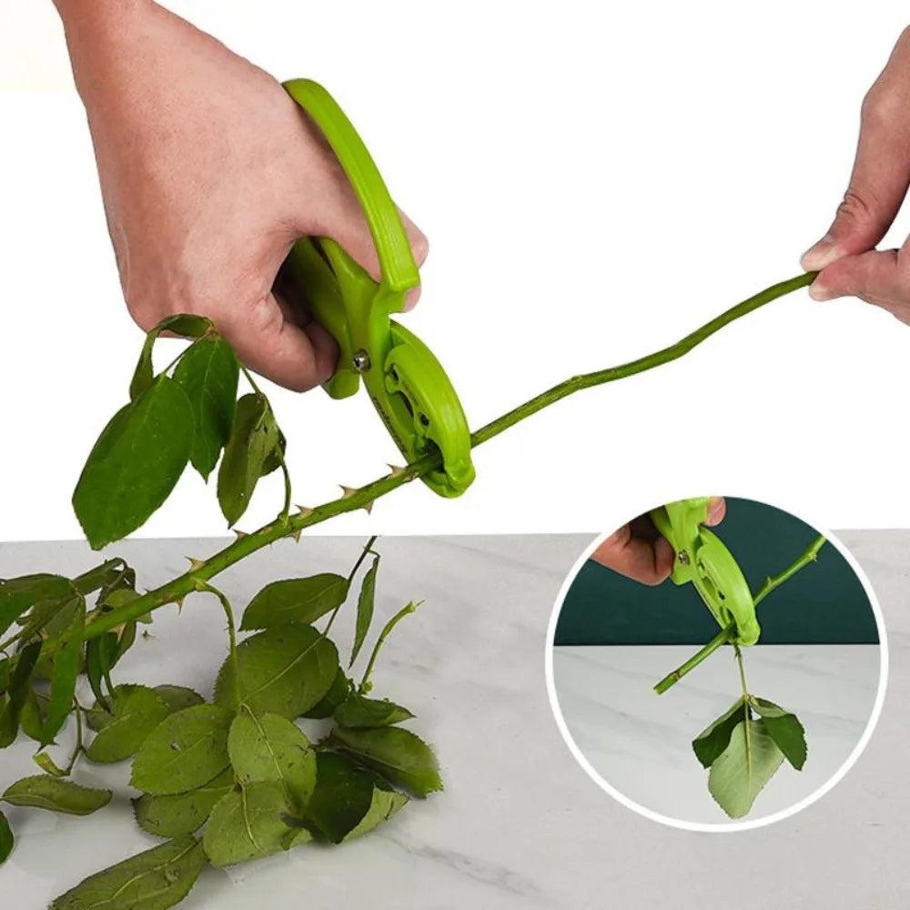 Replaceable Blade Flower Thorn Remover Scissors Florist Rose Thorn Stripper Cutter Garden Pruning Shears Floral Arrangement DIY Qme