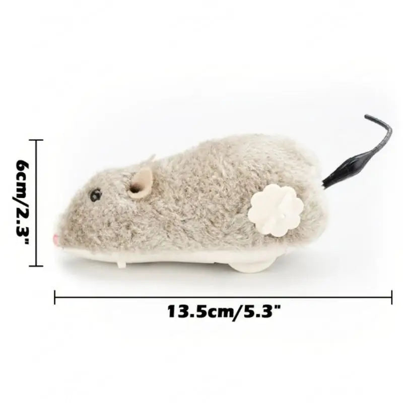 Pet Toy Funny Lifelike Plush Mouse Running Rat Toy for Cats Dogs Tail Mouse Pets Kids Random Color Qme