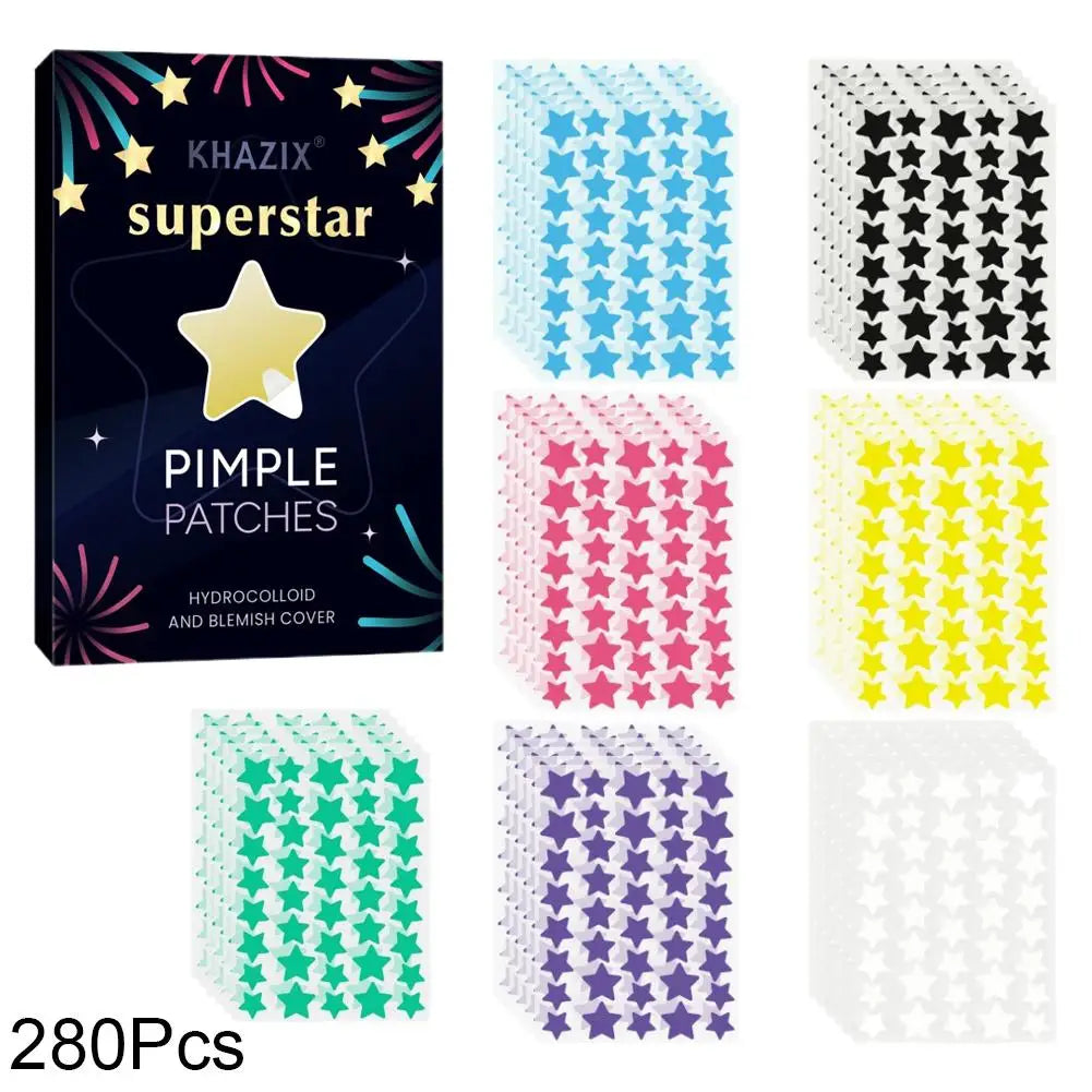 Colorful Stars Pimple Patches 240 Cute Acne Blemishes Covering Qme A-280pcs