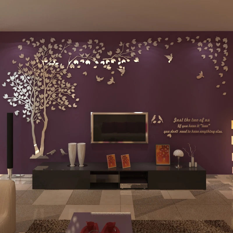Self-adhesive Home Background Wall Decal Stickers Decoration Bedroom Qme