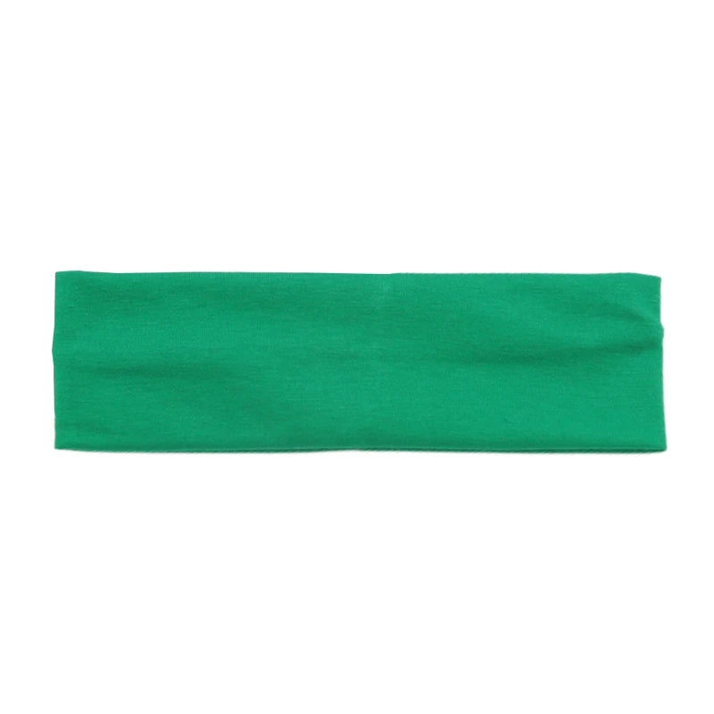 Simple Hairband Elastic Sports Headbands Headdress Quick Dry Workout Qme green 36pcs