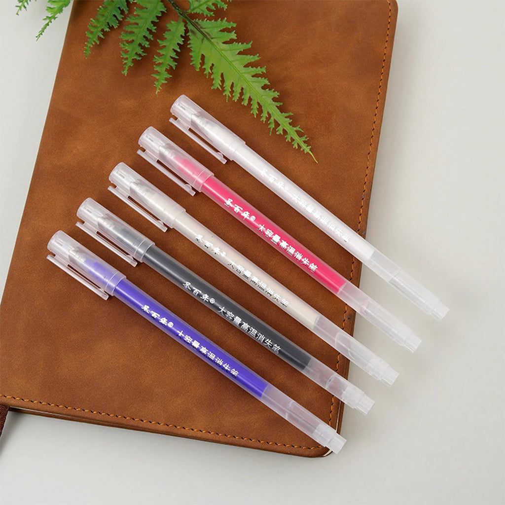 6 Colors Heat Erasable Magic Marker Gel Pen,High Temperature Disappearing Fabric DIY Craft Sewing Accessories Pens Qme