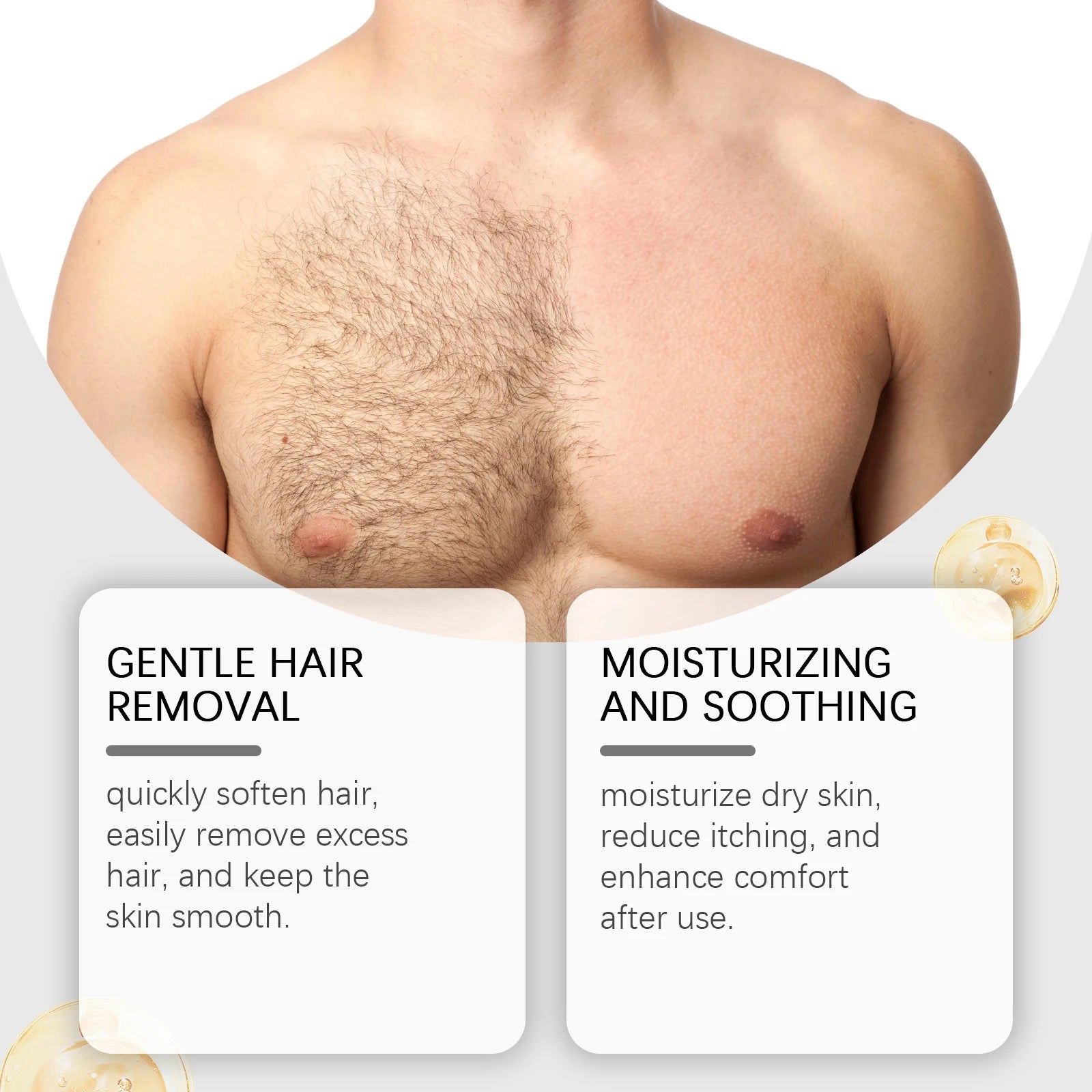 Avocado Man Hair Removal Cream Intimate Areas Painless Soothing Gentle Depilatory Cream Beard Hair Remover for Body Legs Armpits Qme