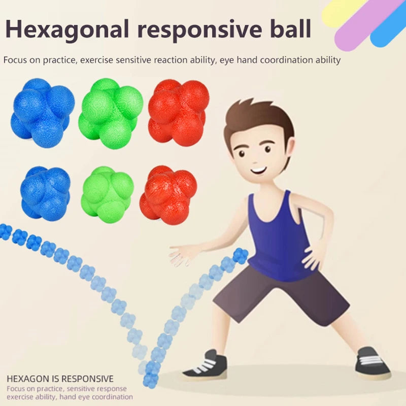 Hexagon Reaction Ball Agility Training Basketball Football Kids Adult Qme
