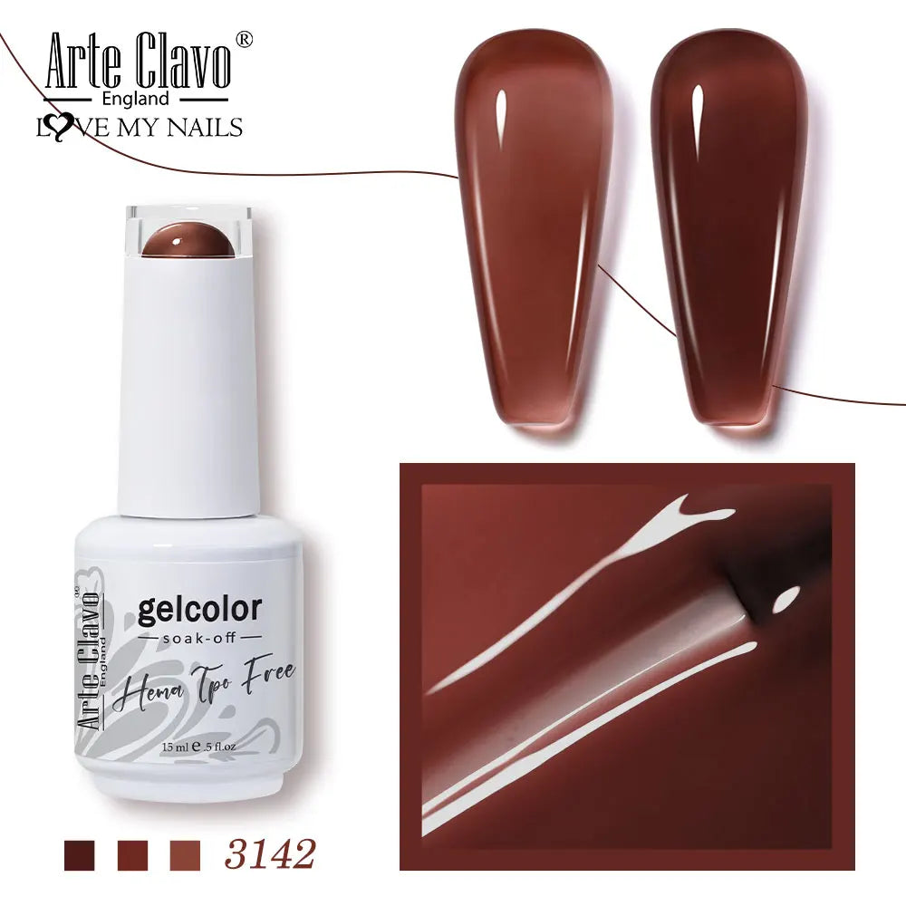 Arte Clavo Jelly Series Semi-transparent Light Pink Peach Gel Nail