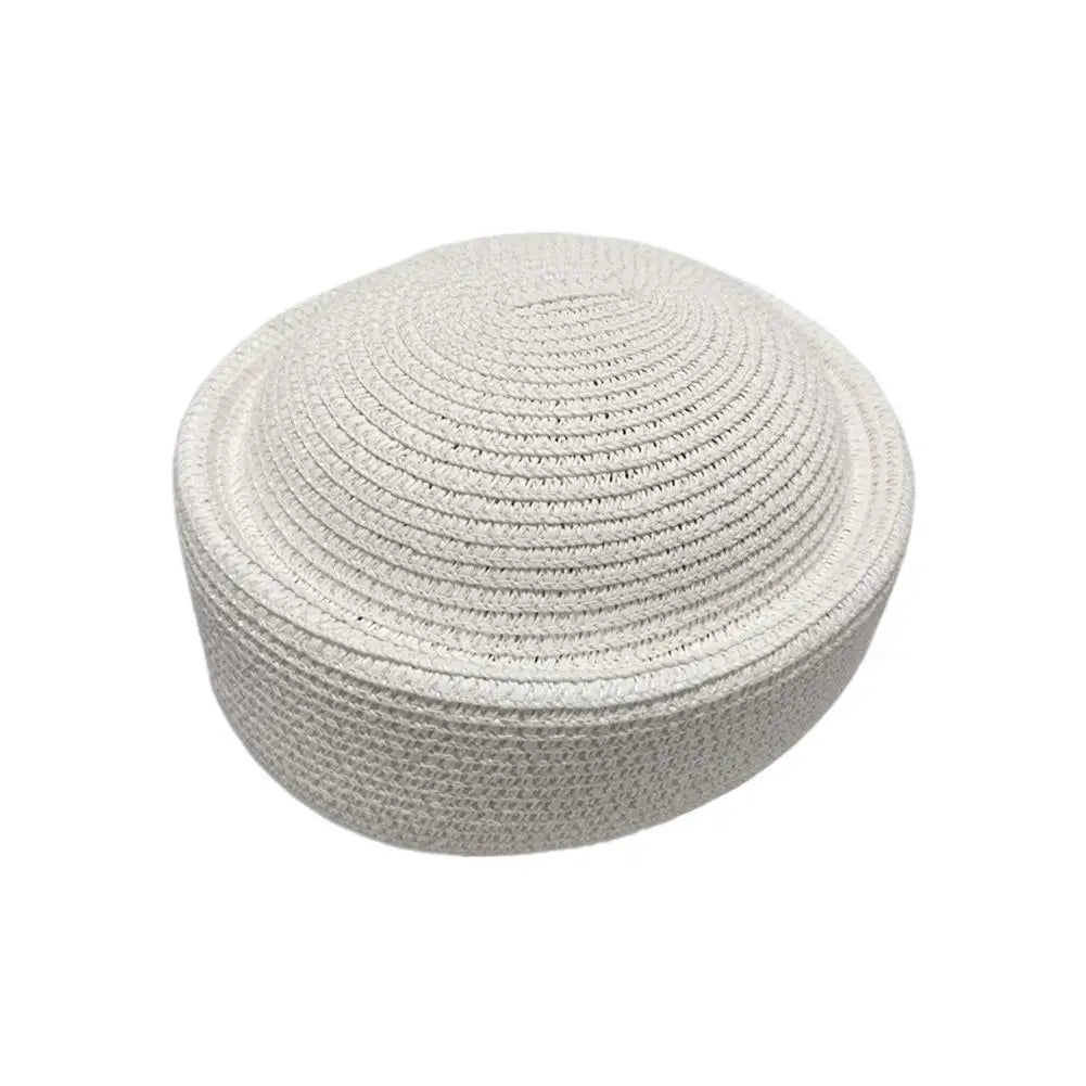 Round Raffia Straw Hats Women's Hat Summer Sunscreen Outdoor Qme H One size