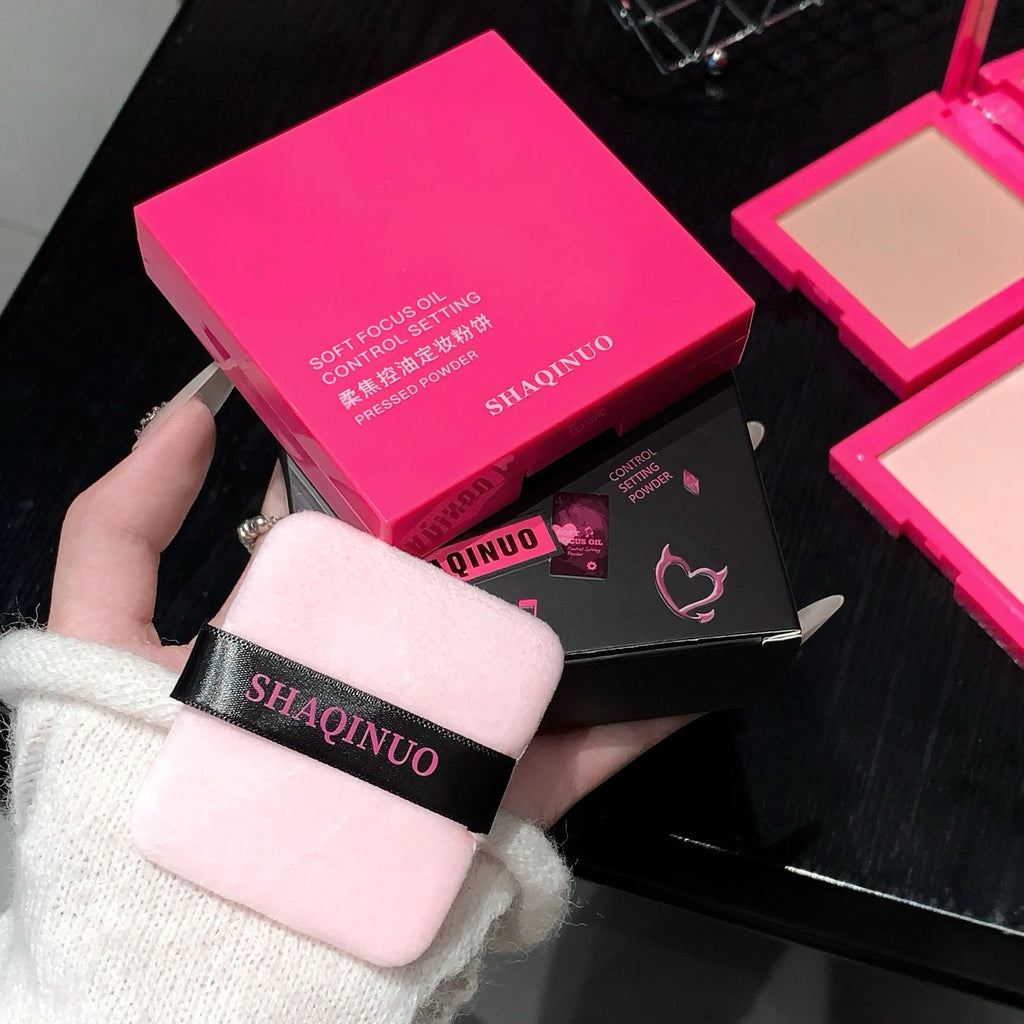 SHAQINUO Mattifying Compact Powder Large Capacity 12H Long Last Oil Qme