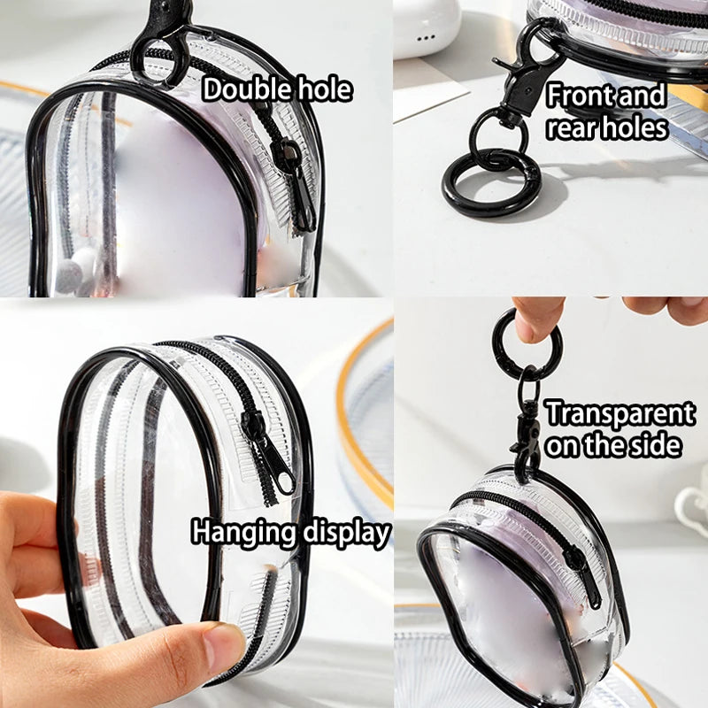 Display Pouch Clear Storage Case Anime Cartoon Dolls Plush Doll Out Qme